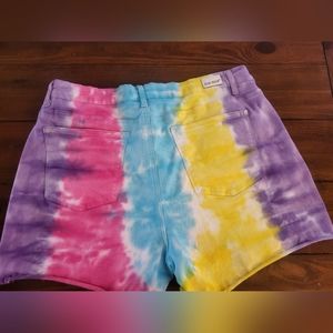 Bright and Beautiful Rainbow Sherbert Judy Blue Denim Shorts